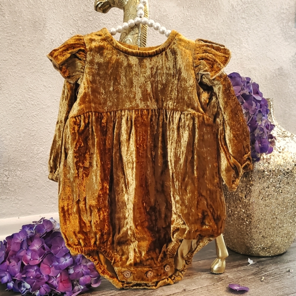 YOBABY velvet long sleeve onesie